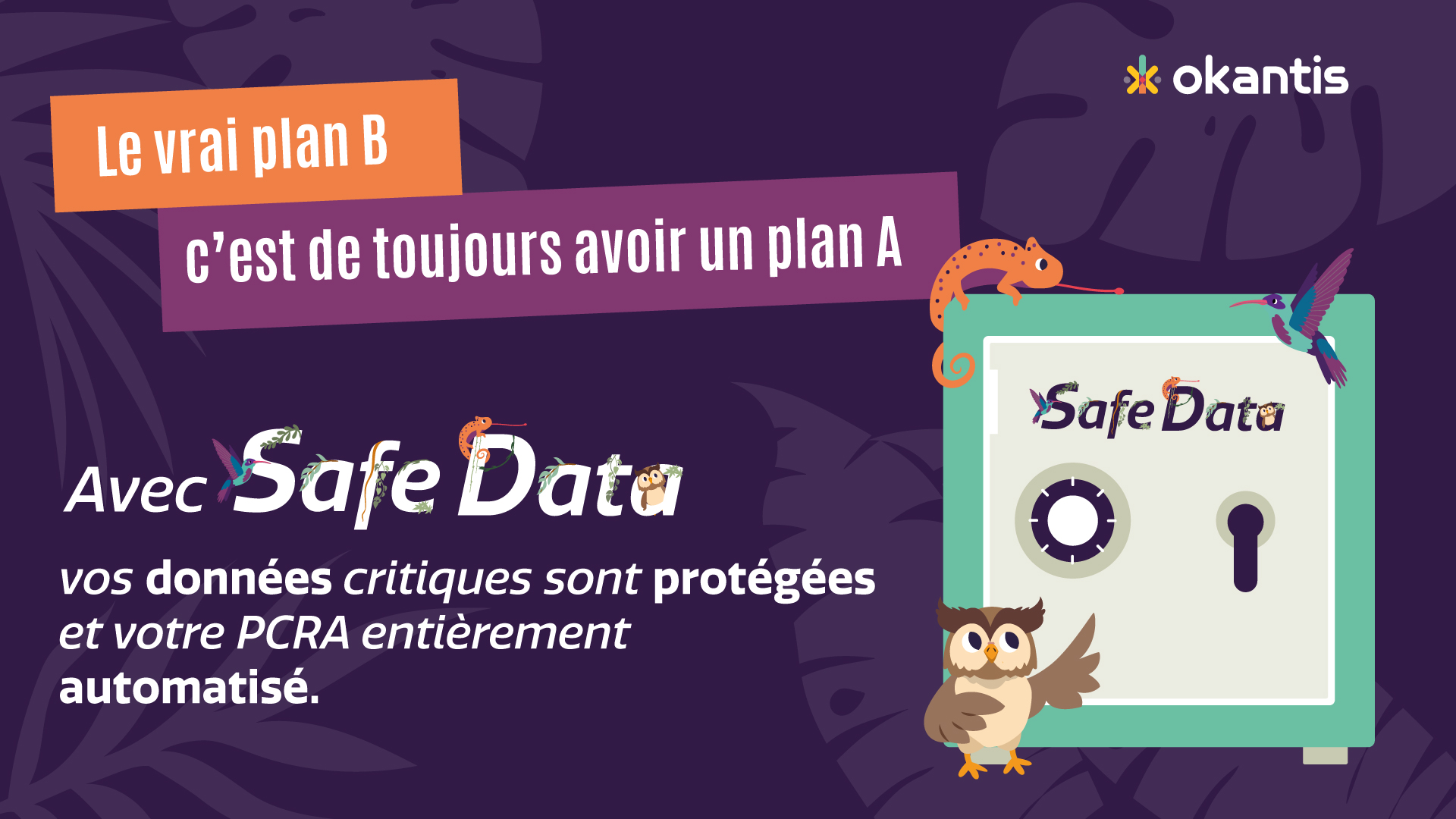Image pour illustrer Safe Data, avec slogan le vrai plan A c'est de toujours avec un plan A